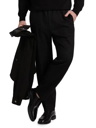 Nili Lotan Men's Lawrence Virgin Wool Pants - Black | Thumbnail 3 Nili Lotan Men's Lawrence Virgin Wool Pants - Black | Thumbnail 3