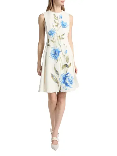 Teri Jon by Rickie Freeman Women's Crepe Flower Print Minidress - Multi | Thumbnail 3 Teri Jon by Rickie Freeman Women's Crepe Flower Print Minidress - Multi | Thumbnail 3