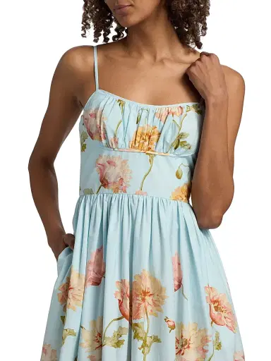 Cara Cara Women's Alba Floral Cotton Midi-Dress - Lockwood Flora Sky - Size 16 | Thumbnail 6 Cara Cara Women's Alba Floral Cotton Midi-Dress - Lockwood Flora Sky - Size 16 | Thumbnail 6