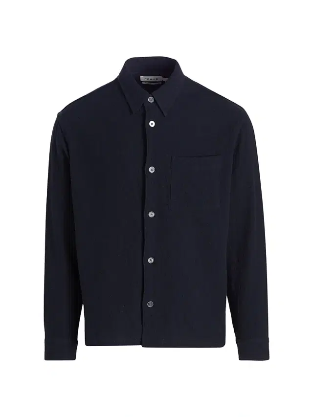 Men's Open Weave Cotton-Blend Shirt - Dark Navy Men's Open Weave Cotton-Blend Shirt - Dark Navy