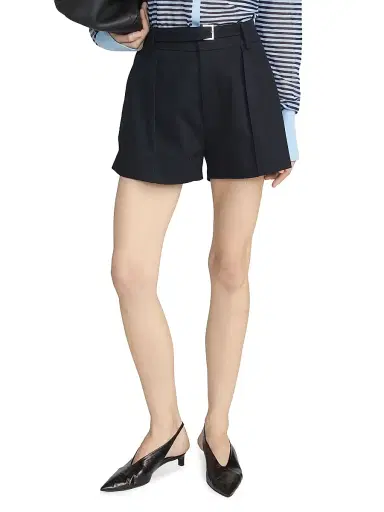 Frame Women's The Soho Wide-Leg Belted Shorts - Navy - Size 0 | Thumbnail 3 Frame Women's The Soho Wide-Leg Belted Shorts - Navy - Size 0 | Thumbnail 3