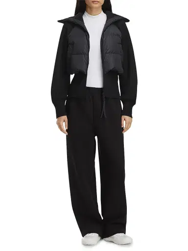 Canada Goose Women's HyBridge Astoria Down Knit Jacket - Black | Thumbnail 2 Canada Goose Women's HyBridge Astoria Down Knit Jacket - Black | Thumbnail 2
