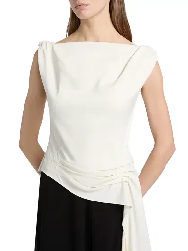 Proenza Schouler Women's Daliah Two-Tone Satin Cocktail Dress - Ecru Black - Size 12 | Thumbnail 6 Proenza Schouler Women's Daliah Two-Tone Satin Cocktail Dress - Ecru Black - Size 12 | Thumbnail 6