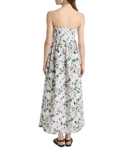 Proenza Schouler White Label Women's Virella Floral Cotton Strapless Maxi Dress | Thumbnail 5 Proenza Schouler White Label Women's Virella Floral Cotton Strapless Maxi Dress | Thumbnail 5