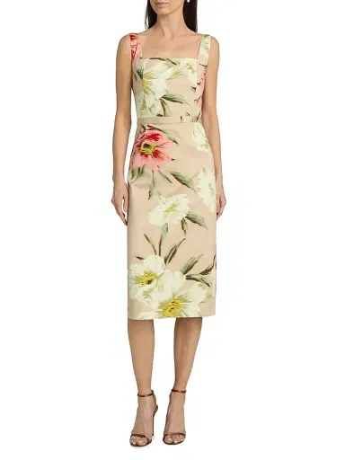 Ungaro Women's Cyra Floral Stretch-Cotton Sheath Midi-Dress | Thumbnail 3 Ungaro Women's Cyra Floral Stretch-Cotton Sheath Midi-Dress | Thumbnail 3