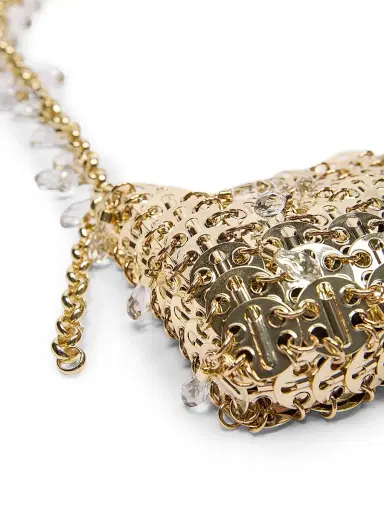 Rabanne Women's Metal & Rhinestone Disc Shoulder Bag - Gold Crystal | Thumbnail 4 Rabanne Women's Metal & Rhinestone Disc Shoulder Bag - Gold Crystal | Thumbnail 4