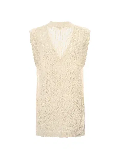 Malo Women's Oversized Cotton Flammé Sweater Vest | Thumbnail 3 Malo Women's Oversized Cotton Flammé Sweater Vest | Thumbnail 3