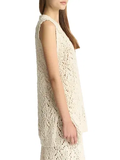 Malo Women's Oversized Cotton Flammé Sweater Vest | Thumbnail 5 Malo Women's Oversized Cotton Flammé Sweater Vest | Thumbnail 5