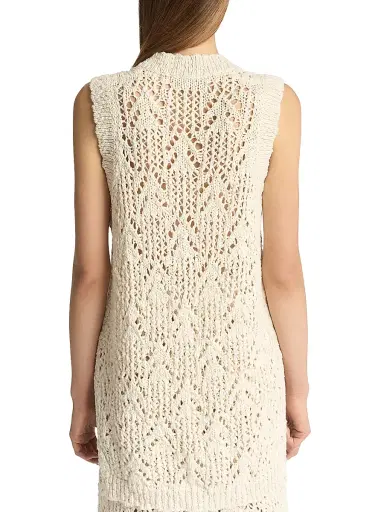 Malo Women's Oversized Cotton Flammé Sweater Vest | Thumbnail 6 Malo Women's Oversized Cotton Flammé Sweater Vest | Thumbnail 6