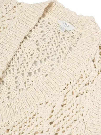 Malo Women's Oversized Cotton Flammé Sweater Vest | Thumbnail 8 Malo Women's Oversized Cotton Flammé Sweater Vest | Thumbnail 8