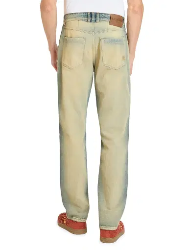 Balmain Men's Regular Fit Straight-Leg Jeans - Blue Jean | Thumbnail 5 Balmain Men's Regular Fit Straight-Leg Jeans - Blue Jean | Thumbnail 5