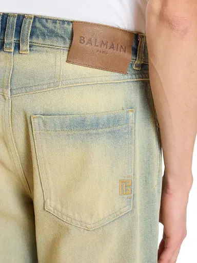 Balmain Men's Regular Fit Straight-Leg Jeans - Blue Jean | Thumbnail 6 Balmain Men's Regular Fit Straight-Leg Jeans - Blue Jean | Thumbnail 6