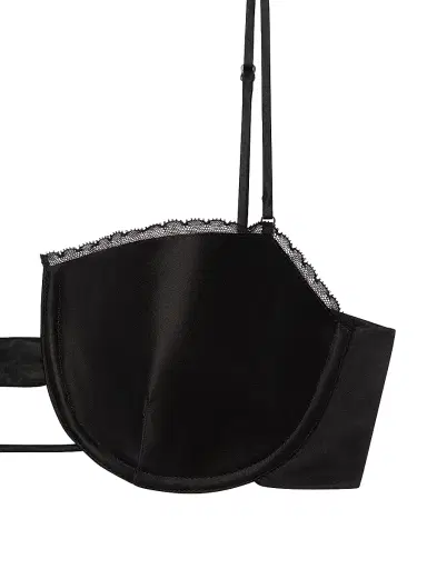 Givenchy Women's Cutaway Bra in Satin and Lace Top - Black | Thumbnail 4 Givenchy Women's Cutaway Bra in Satin and Lace Top - Black | Thumbnail 4