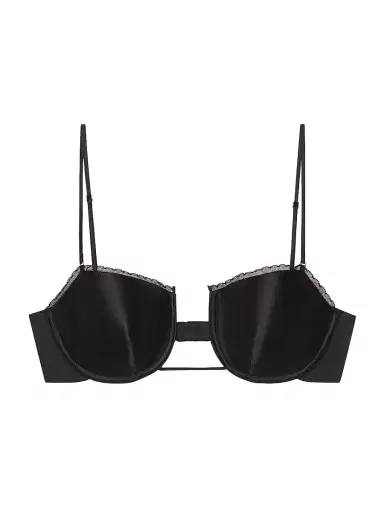Givenchy Women's Cutaway Bra in Satin and Lace Top - Black | Thumbnail 1 Givenchy Women's Cutaway Bra in Satin and Lace Top - Black | Thumbnail 1