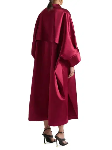 Givenchy Women's Cocoon Long Dress in Satin - Red Cherry - Size 4 | Thumbnail 3 Givenchy Women's Cocoon Long Dress in Satin - Red Cherry - Size 4 | Thumbnail 3