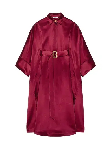 Givenchy Women's Cocoon Long Dress in Satin - Red Cherry - Size 4 | Thumbnail 1 Givenchy Women's Cocoon Long Dress in Satin - Red Cherry - Size 4 | Thumbnail 1