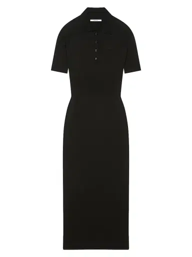 Givenchy Women's Midi Polo Dress in Second Skin Effect Knit - Black - Size Medium | Thumbnail 1 Givenchy Women's Midi Polo Dress in Second Skin Effect Knit - Black - Size Medium | Thumbnail 1