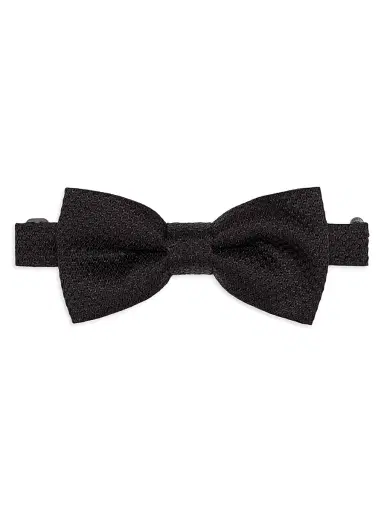 Givenchy Men's Bow Tie in Silk Jacquard - Black | Thumbnail 1 Givenchy Men's Bow Tie in Silk Jacquard - Black | Thumbnail 1