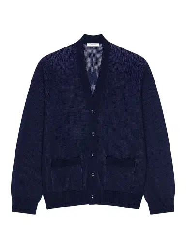 Givenchy Men's Cardigan in Cotton with Paris Embroidery - Dark Navy | Thumbnail 1 Givenchy Men's Cardigan in Cotton with Paris Embroidery - Dark Navy | Thumbnail 1
