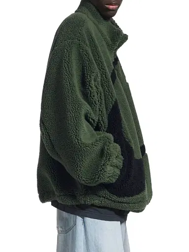 Balenciaga Men's Loop Sports Icon Zip-Up Jacket - Khaki | Thumbnail 4 Balenciaga Men's Loop Sports Icon Zip-Up Jacket - Khaki | Thumbnail 4