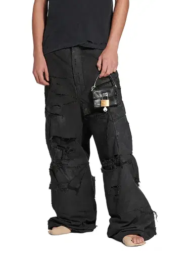 Balenciaga Men's Distressed Large Cargo Pants | Thumbnail 2 Balenciaga Men's Distressed Large Cargo Pants | Thumbnail 2