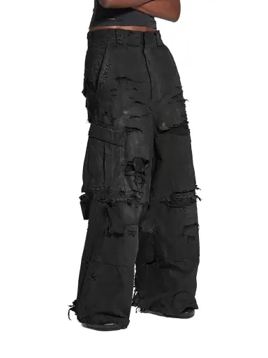 Balenciaga Men's Distressed Large Cargo Pants | Thumbnail 3 Balenciaga Men's Distressed Large Cargo Pants | Thumbnail 3