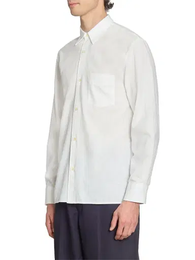 OFFICINE GÉNÉRALE Men's Guido Slub Cotton Shirt | Thumbnail 4 OFFICINE GÉNÉRALE Men's Guido Slub Cotton Shirt | Thumbnail 4