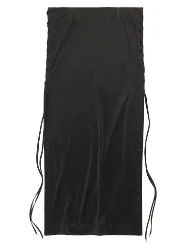 Balenciaga Women's Lace-Up Maxi Skirt - Black | Thumbnail 1 Balenciaga Women's Lace-Up Maxi Skirt - Black | Thumbnail 1