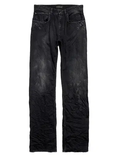 Balenciaga Women's City Straight Jeans - Black | Thumbnail 1 Balenciaga Women's City Straight Jeans - Black | Thumbnail 1