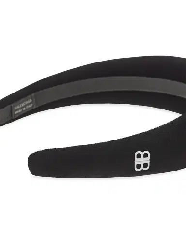 Balenciaga Women's Holli Headband - Black Shiny Silver | Thumbnail 2 Balenciaga Women's Holli Headband - Black Shiny Silver | Thumbnail 2