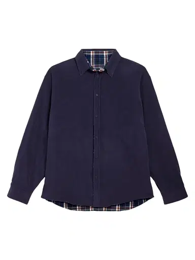 Balenciaga Men's Reversible Shirt - Navy Brown | Thumbnail 3 Balenciaga Men's Reversible Shirt - Navy Brown | Thumbnail 3