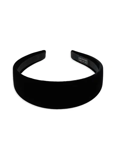 Balenciaga Women's Holli Flat Headband - Black Shiny Silver | Thumbnail 3 Balenciaga Women's Holli Flat Headband - Black Shiny Silver | Thumbnail 3