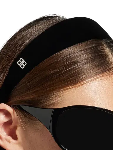 Balenciaga Women's Holli Flat Headband - Black Shiny Silver | Thumbnail 4 Balenciaga Women's Holli Flat Headband - Black Shiny Silver | Thumbnail 4