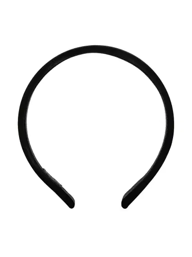 Balenciaga Women's Holli Flat Headband - Black Shiny Silver | Thumbnail 1 Balenciaga Women's Holli Flat Headband - Black Shiny Silver | Thumbnail 1