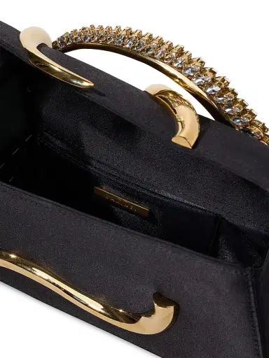 L'Alingi Women's Aura Crystal-Embellished Satin Clutch - Black | Thumbnail 6 L'Alingi Women's Aura Crystal-Embellished Satin Clutch - Black | Thumbnail 6
