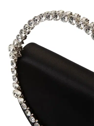 L'Alingi Women's Lily Crystal-Embellished Satin Top Handle Bag - Black | Thumbnail 6 L'Alingi Women's Lily Crystal-Embellished Satin Top Handle Bag - Black | Thumbnail 6
