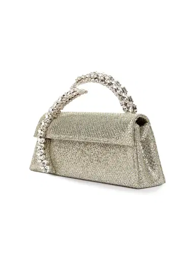 L'Alingi Women's Karma Crystal-Embellished Lace Clutch - Gold | Thumbnail 2 L'Alingi Women's Karma Crystal-Embellished Lace Clutch - Gold | Thumbnail 2
