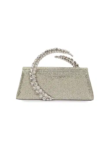 L'Alingi Women's Karma Crystal-Embellished Lace Clutch - Gold | Thumbnail 3 L'Alingi Women's Karma Crystal-Embellished Lace Clutch - Gold | Thumbnail 3