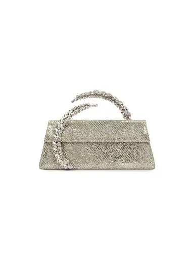 L'Alingi Women's Karma Crystal-Embellished Lace Clutch - Gold | Thumbnail 1 L'Alingi Women's Karma Crystal-Embellished Lace Clutch - Gold | Thumbnail 1