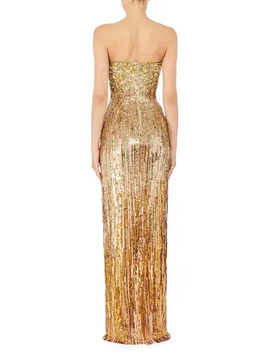 Jenny Packham Women's Cesonia Embellished Strapless Column Gown | Thumbnail 3 Jenny Packham Women's Cesonia Embellished Strapless Column Gown | Thumbnail 3