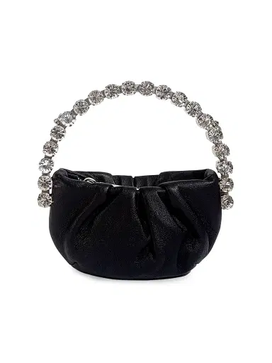 L'Alingi Women's Micro Eternity Crystal-Embellished Leather Convertible Clutch - Black | Thumbnail 1 L'Alingi Women's Micro Eternity Crystal-Embellished Leather Convertible Clutch - Black | Thumbnail 1