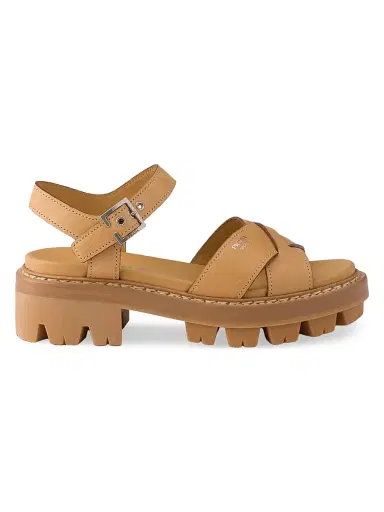 Prada Women's Leather Sandals - Beige Khaki | Thumbnail 1 Prada Women's Leather Sandals - Beige Khaki | Thumbnail 1