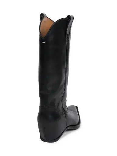 Maison Margiela Women's Heel-Less Leather Knee-High Boots - Black - Size 10 | Thumbnail 3 Maison Margiela Women's Heel-Less Leather Knee-High Boots - Black - Size 10 | Thumbnail 3