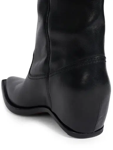 Maison Margiela Women's Heel-Less Leather Knee-High Boots - Black - Size 10 | Thumbnail 6 Maison Margiela Women's Heel-Less Leather Knee-High Boots - Black - Size 10 | Thumbnail 6