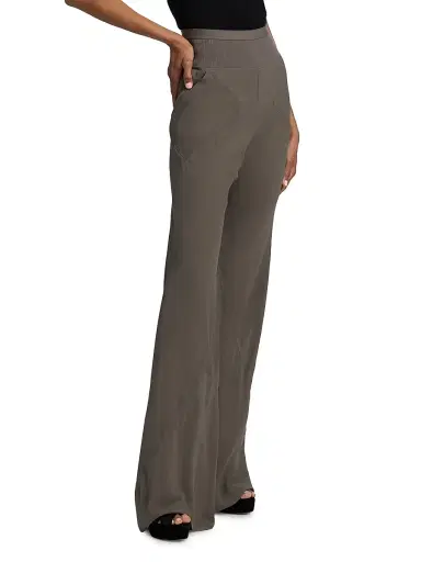 Rick Owens Women's Bias-Cut Silk Mid-Rise Pants - Dust - Size 8 | Thumbnail 4 Rick Owens Women's Bias-Cut Silk Mid-Rise Pants - Dust - Size 8 | Thumbnail 4