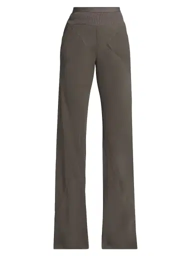 Rick Owens Women's Bias-Cut Silk Mid-Rise Pants - Dust - Size 8 | Thumbnail 1 Rick Owens Women's Bias-Cut Silk Mid-Rise Pants - Dust - Size 8 | Thumbnail 1