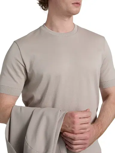 HERNO Men's Cotton Jersey Crewneck T-Shirt - Blue Navy - Size 56 | Thumbnail 6 HERNO Men's Cotton Jersey Crewneck T-Shirt - Blue Navy - Size 56 | Thumbnail 6