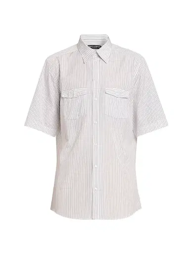 Dolce & Gabbana Men's Striped Cotton Poplin Shirt - Rigato | Thumbnail 1 Dolce & Gabbana Men's Striped Cotton Poplin Shirt - Rigato | Thumbnail 1