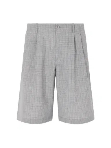 Our Legacy Ponte Straight-Leg Pleated Checked Grain de Poudre Shorts - Men | Thumbnail 1 Our Legacy Ponte Straight-Leg Pleated Checked Grain de Poudre Shorts - Men | Thumbnail 1