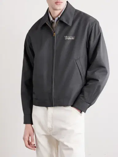 Visvim Kluane Logo-Embroidered Wool and Silk-Blend Blouson Jacket - Men | Thumbnail 3 Visvim Kluane Logo-Embroidered Wool and Silk-Blend Blouson Jacket - Men | Thumbnail 3